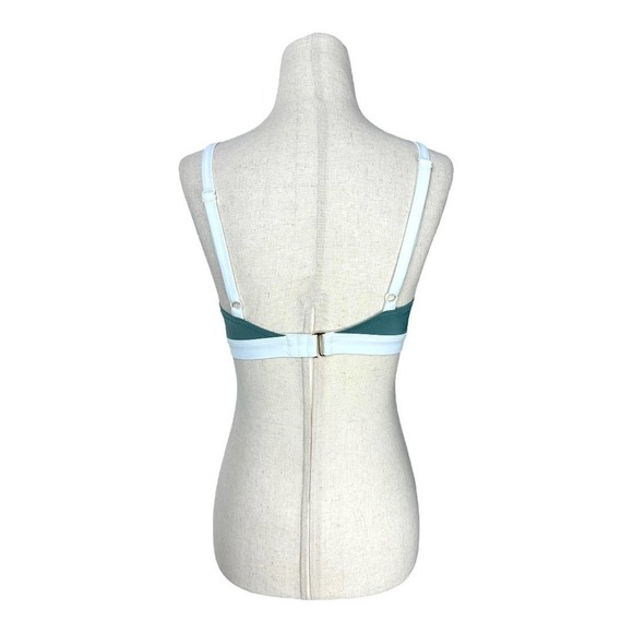 NWT Lively the Busty Bralette Bikini Top in Harbor Green/White - Picture 6 of 8